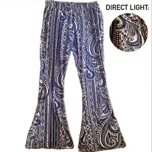 $6📦 ❥ 38" Palazzo Pants - Pink, White, Blue Paisley